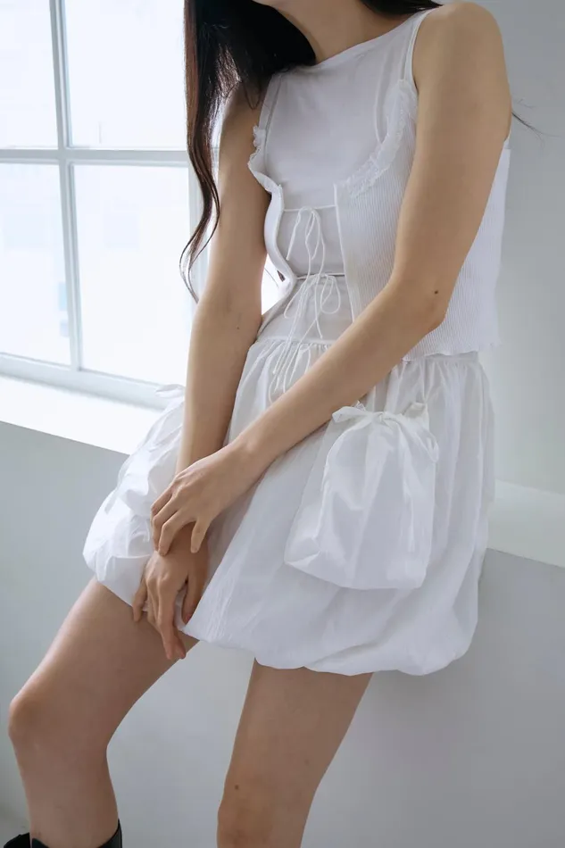 Storets Lara Balloon Hem Dress Women Mini Dresses Storets Lara Balloon Hem Dress Women Mini Dresses