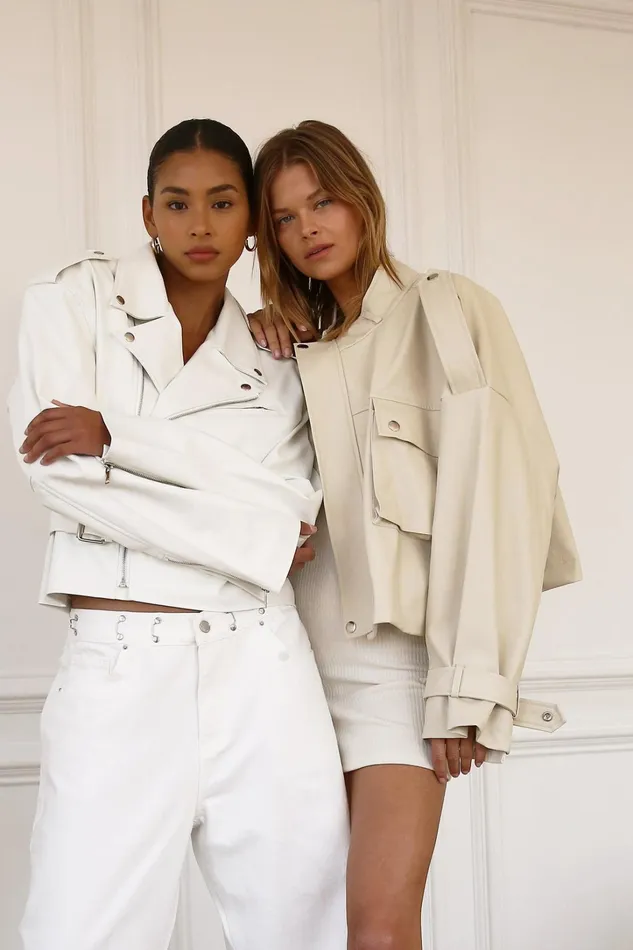 Storets Naomi Oversized Pleather Jacket Women Jackets and Coats Storets Naomi Oversized Pleather Jacket Women Jackets and Coats