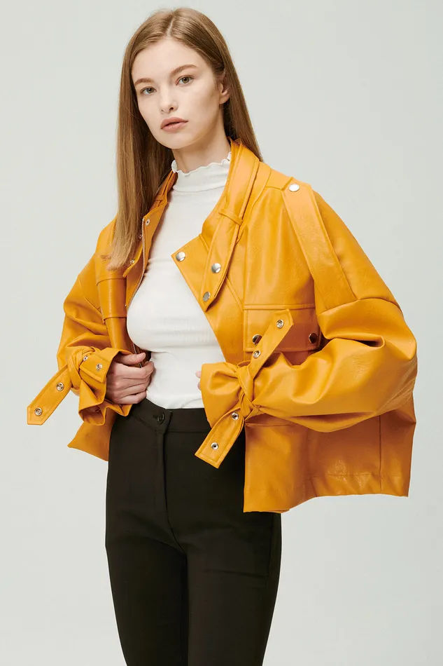 Storets Naomi Oversized Pleather Jacket Women Jackets and Coats Storets Naomi Oversized Pleather Jacket Women Jackets and Coats