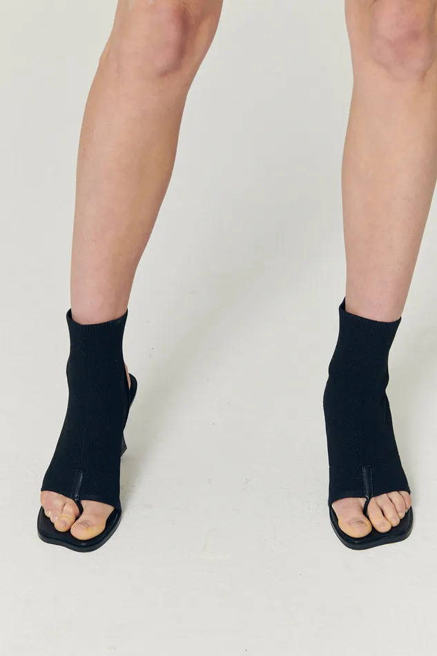 Storets Natalie Open Toe Ankle Sock Boots Women Shoes