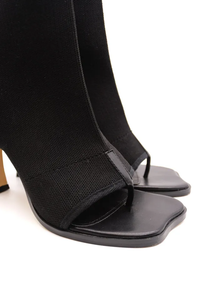 Storets Natalie Open Toe Ankle Sock Boots Women Shoes
