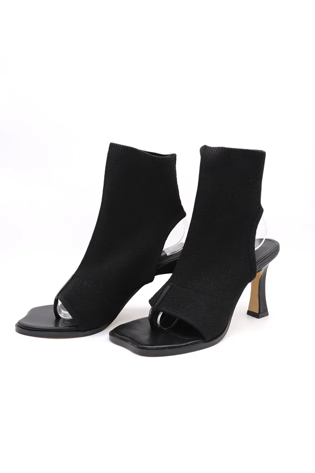 Storets Natalie Open Toe Ankle Sock Boots Women Shoes
