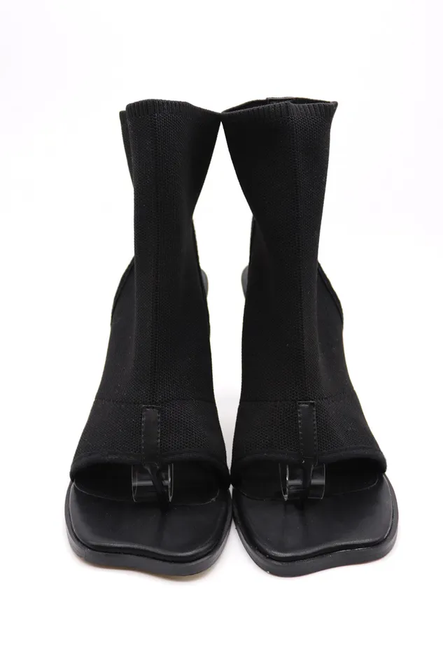 Storets Natalie Open Toe Ankle Sock Boots Women Shoes
