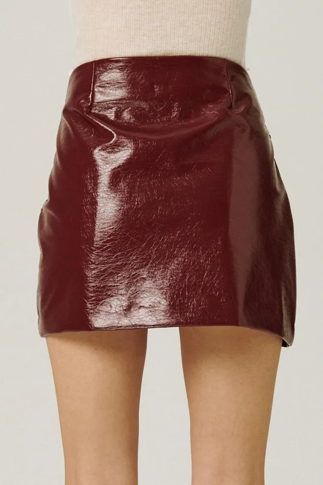 Storets Rae Asymmetric Pleather Skirt Women Skirts