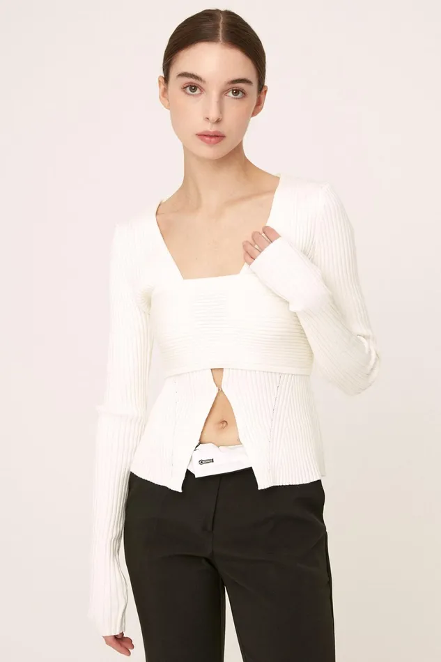 Storets Raleigh Bandeau Top Cardi Set Women Sweaters and Knitwears