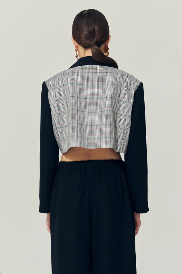 Storets Reborn Daisy One Button Crop Blazer Women Blazer
