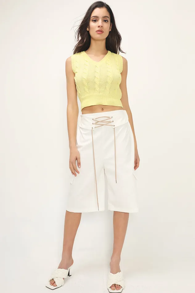 Storets Sabrina Eyelet Cargo Shorts Women Shorts