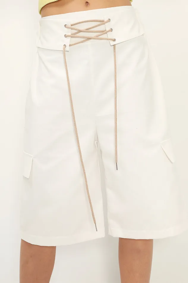 Storets Sabrina Eyelet Cargo Shorts Women Shorts