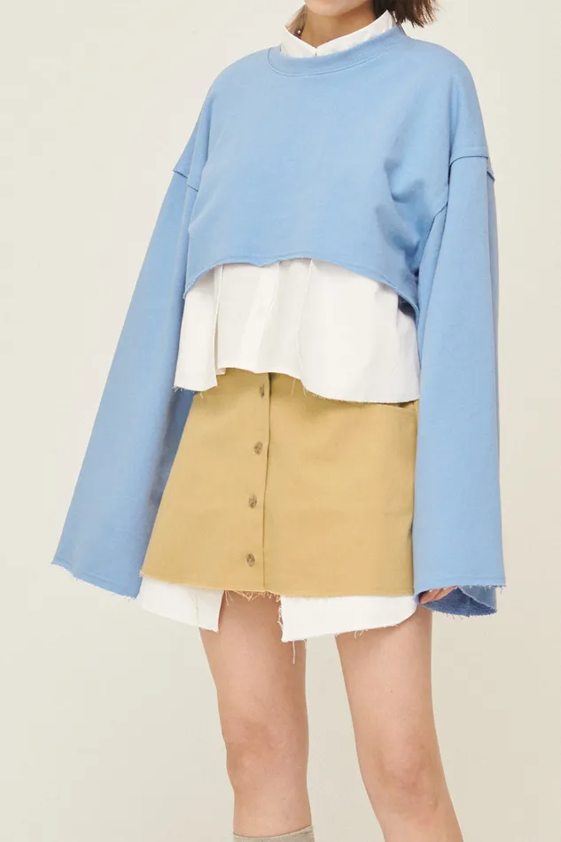 Storets Sarah Arch Cropped Sweatshirt Women Crop Tops