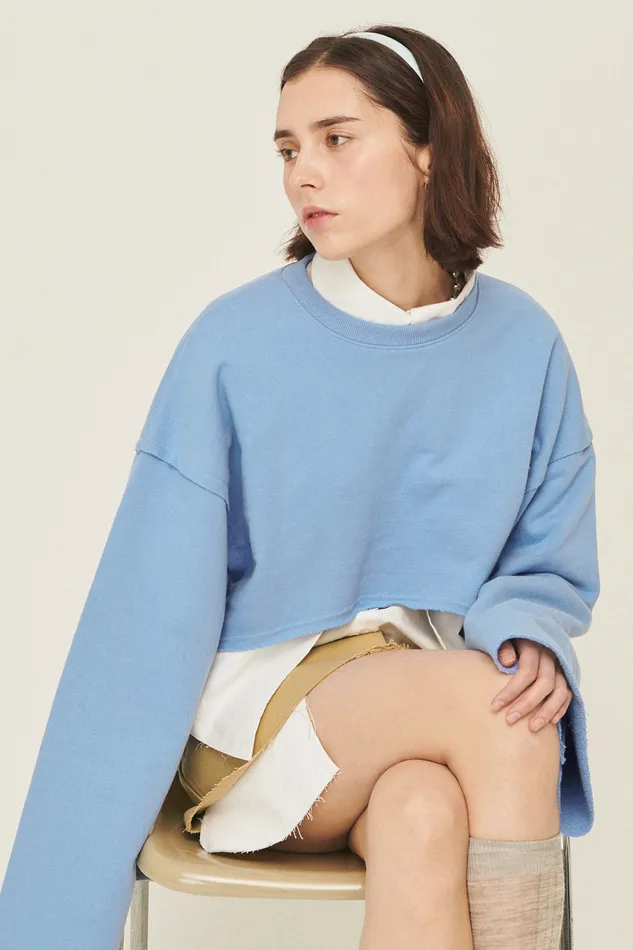 Storets Sarah Arch Cropped Sweatshirt Women Crop Tops
