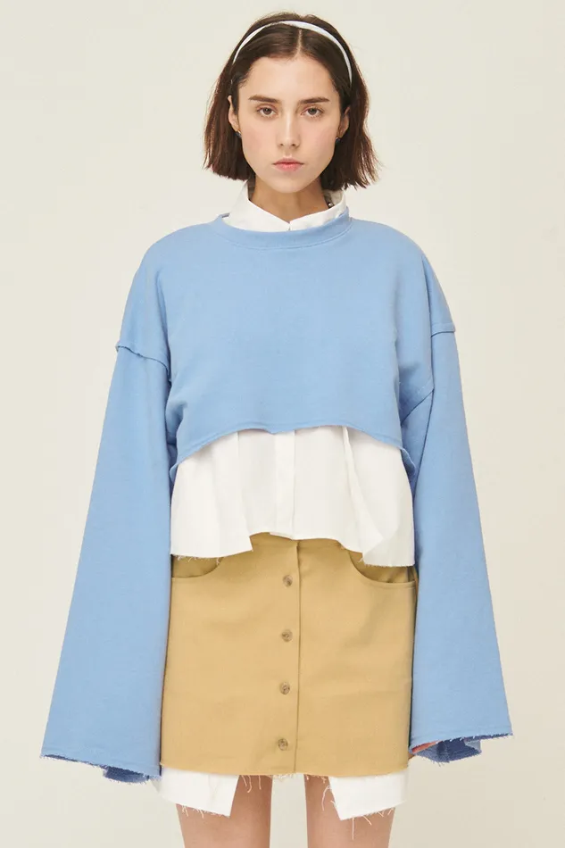 Storets Sarah Arch Cropped Sweatshirt Women Crop Tops