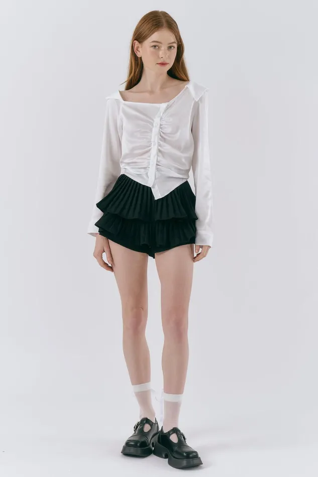 Storets Sophie Satin Blouse Women Shirts and Blouses Storets Sophie Satin Blouse Women Shirts and Blouses