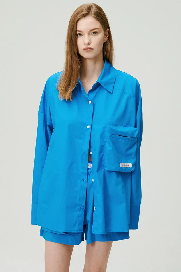 Storets Tyra Oversized Utility Shirt Women Shirts and Blouses