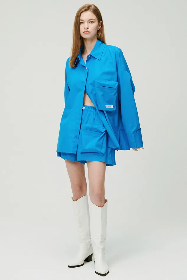 Storets Tyra Oversized Utility Shirt Women Shirts and Blouses