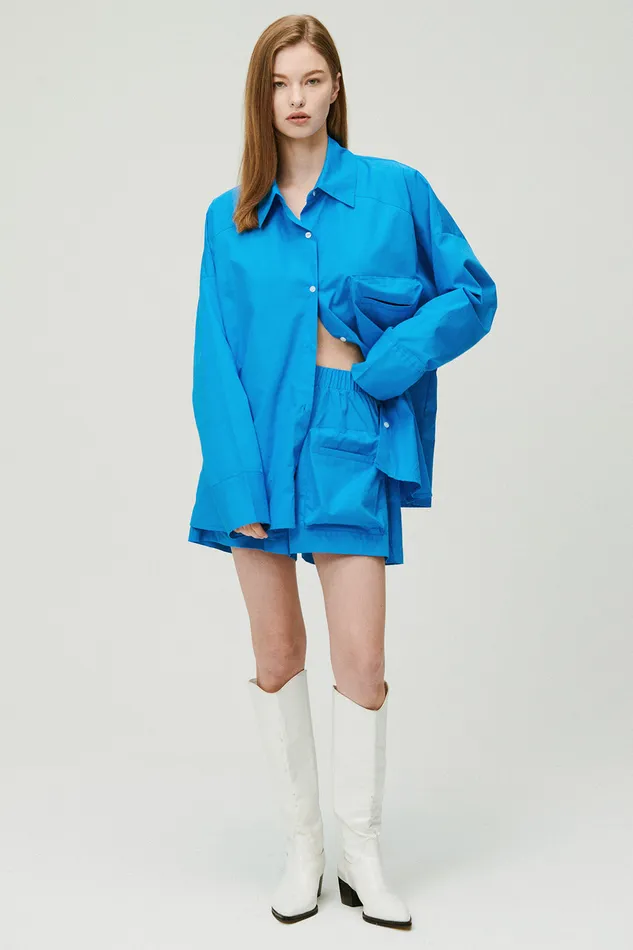 Storets Tyra Oversized Utility Shirt Women Shirts and Blouses