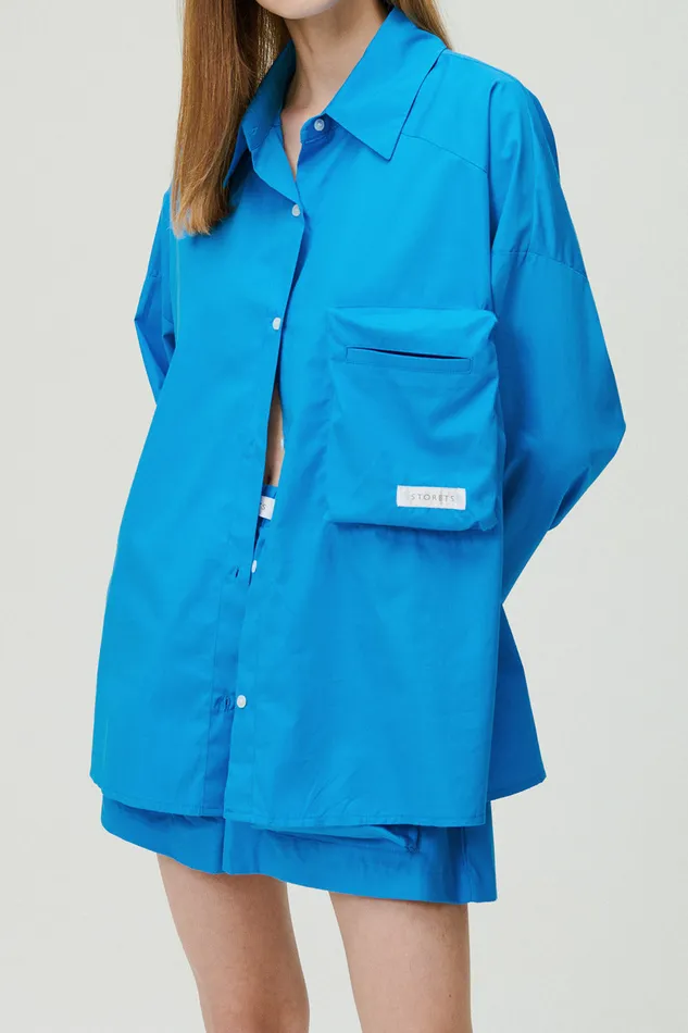 Storets Tyra Oversized Utility Shirt Women Shirts and Blouses