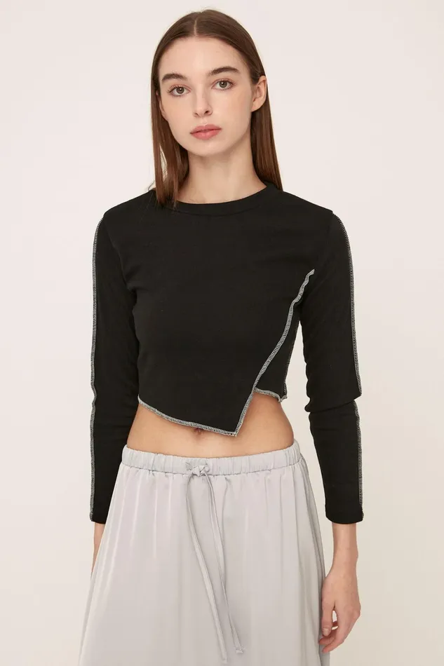 Storets Violet Cropped Top Women Tops