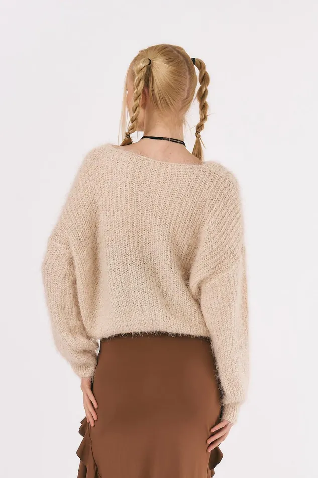 Storets Zoe Fuzzy Sweater Top Women Sweaters and Knitwears