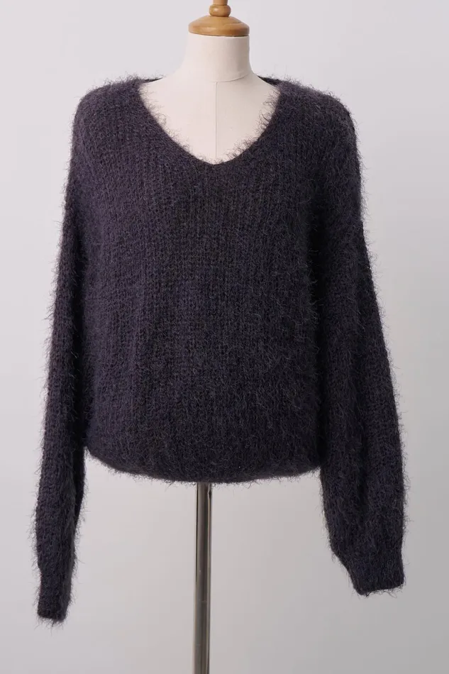 Storets Zoe Fuzzy Sweater Top Women Sweaters and Knitwears