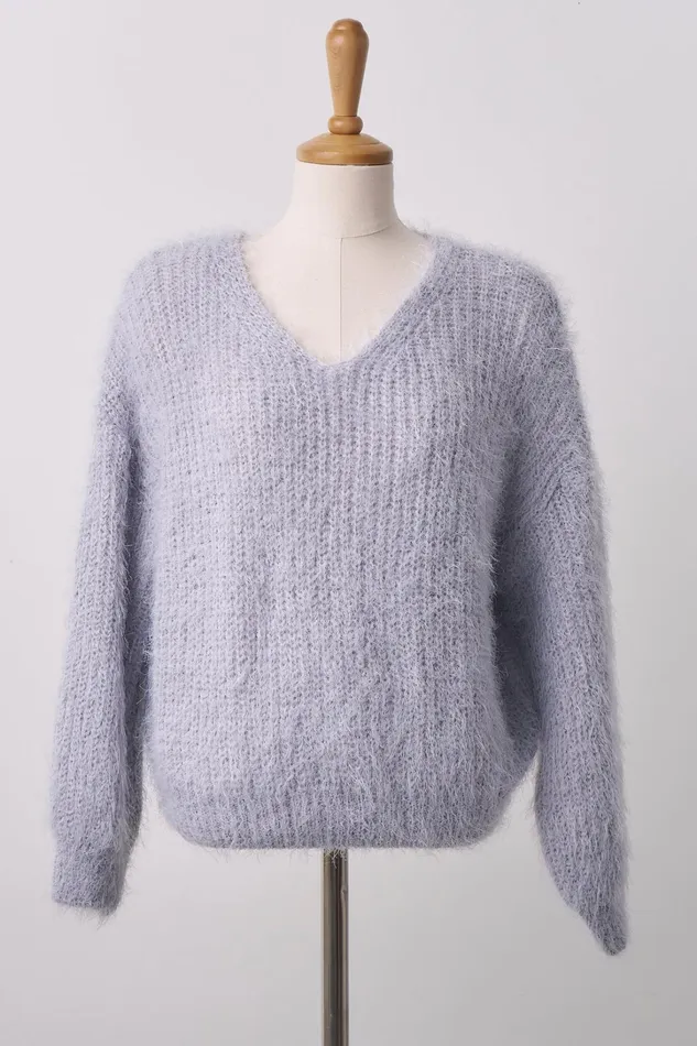 Storets Zoe Fuzzy Sweater Top Women Sweaters and Knitwears