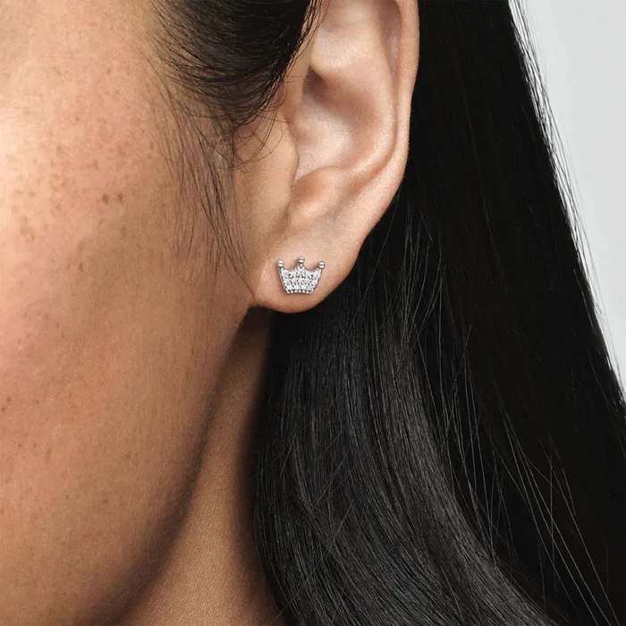 Stud Earrings Women Pandora Crown Stud Earrings