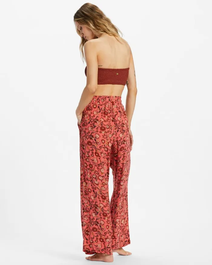 Sun Rays Crinkle Pants Hibiscus Women Billabong Pants