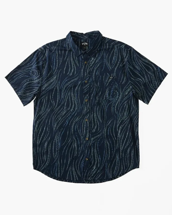Sundays Mini Short Sleeve Shirt Dark Blue Men Billabong Shirts