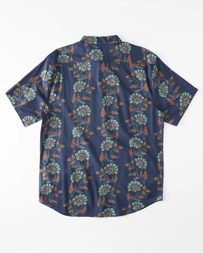 Sundays Short Sleeve Shirt Dark Blue Men Billabong Shirts