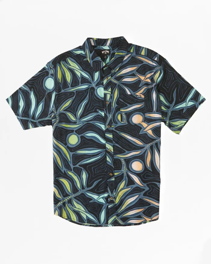Sundays Short Sleeve Shirt Dark Navy Men Billabong Shirts