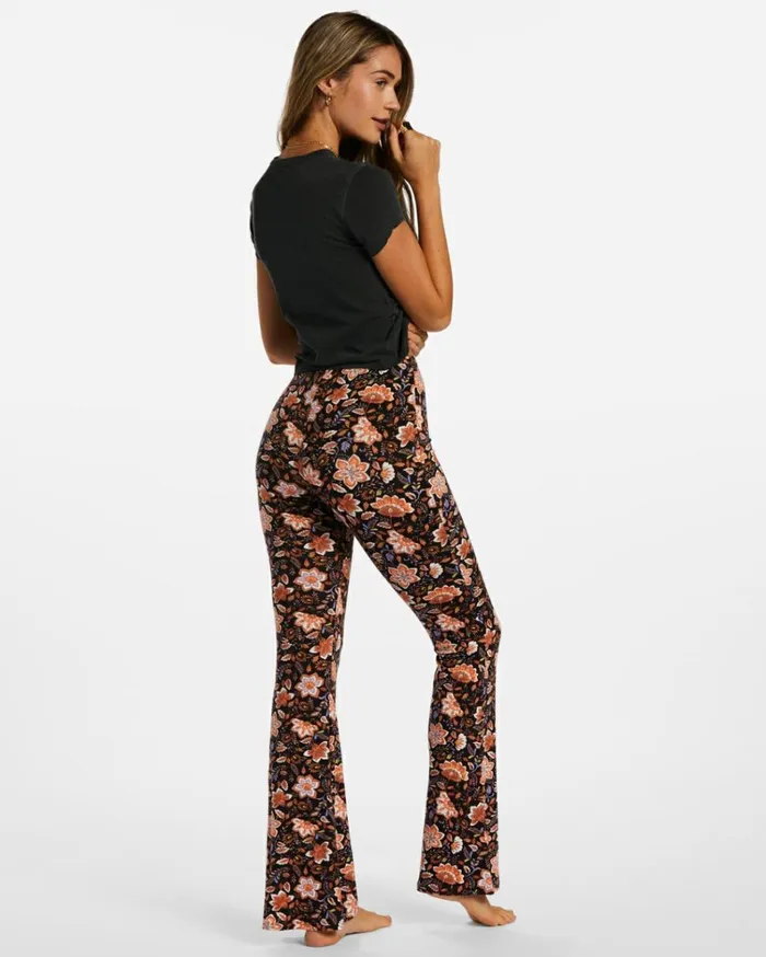 Sundown HighWaisted Flared Pants Black Pebble Women Billabong Pants