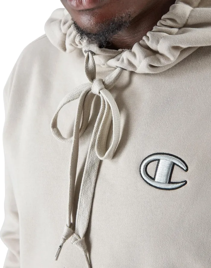 Super Fleece Cone Hoodie Arctic Cold Beige Men Champion Hoodies and Sweatshirts