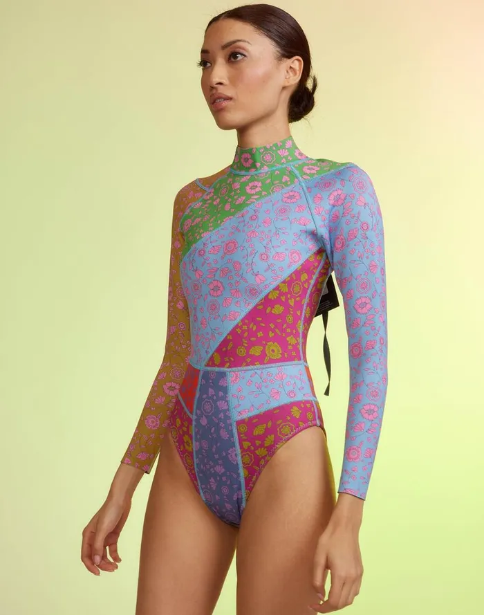 Surf and Swim Women Cynthia Rowley Patchwork Wetsuit