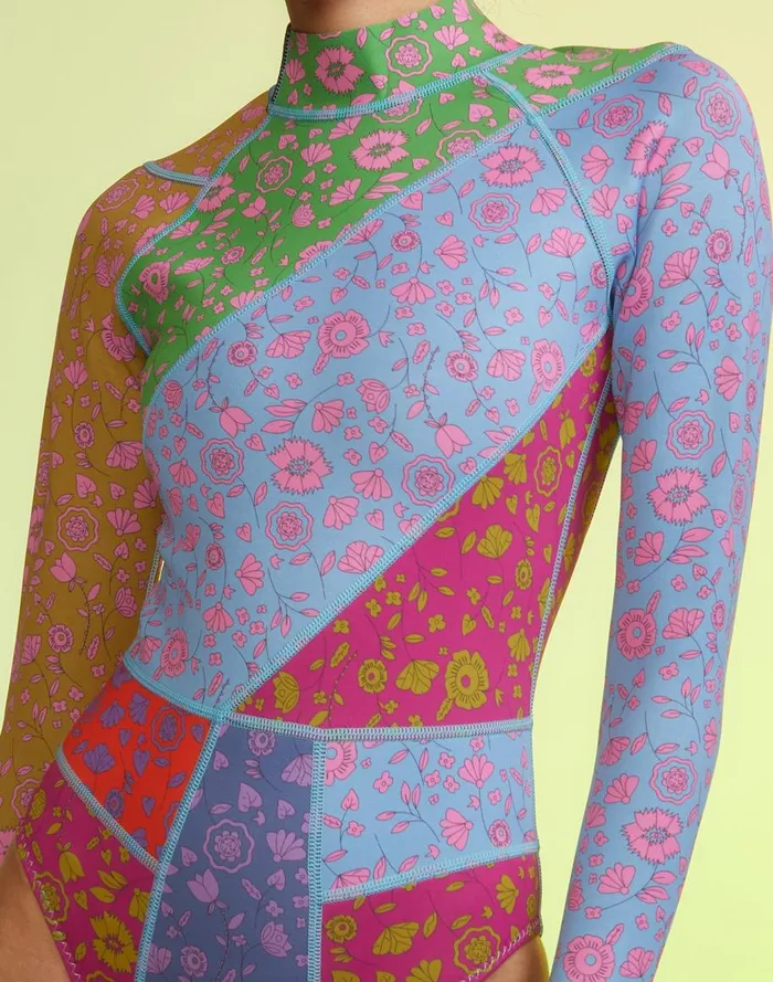 Surf and Swim Women Cynthia Rowley Patchwork Wetsuit