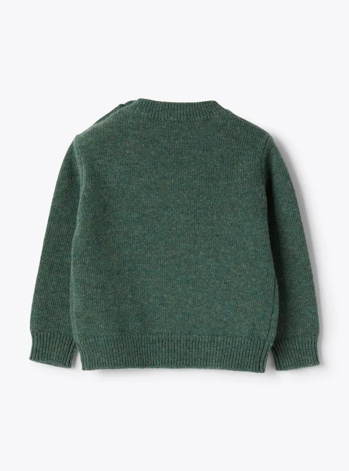 Sweatshirts And Sweaters Baby 036Girl 216 Il Gufo Wool Sweater With Fox Embroidery