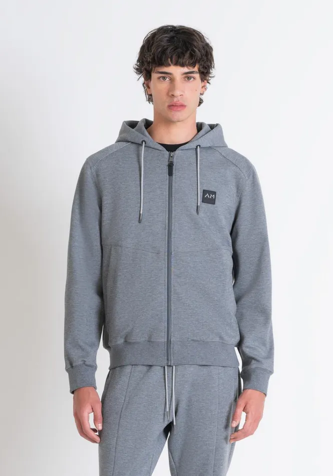 Sweatshirts Men Antony Morato Regular Fit Sweatshirt In Grey Scuba Fabric With Logo Medium Gray Melange Sweatshirts Men Antony Morato Regular Fit Sweatshirt In Grey Scuba Fabric With Logo Medium Gray Melange