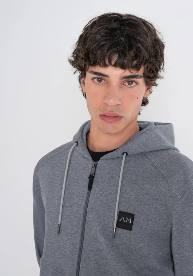 Sweatshirts Men Antony Morato Regular Fit Sweatshirt In Grey Scuba Fabric With Logo Medium Gray Melange