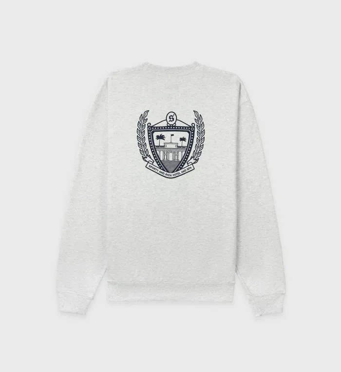Sweatshirts Men Sporty and Rich Beverly Hills Crewneck 8211 Heather Gray