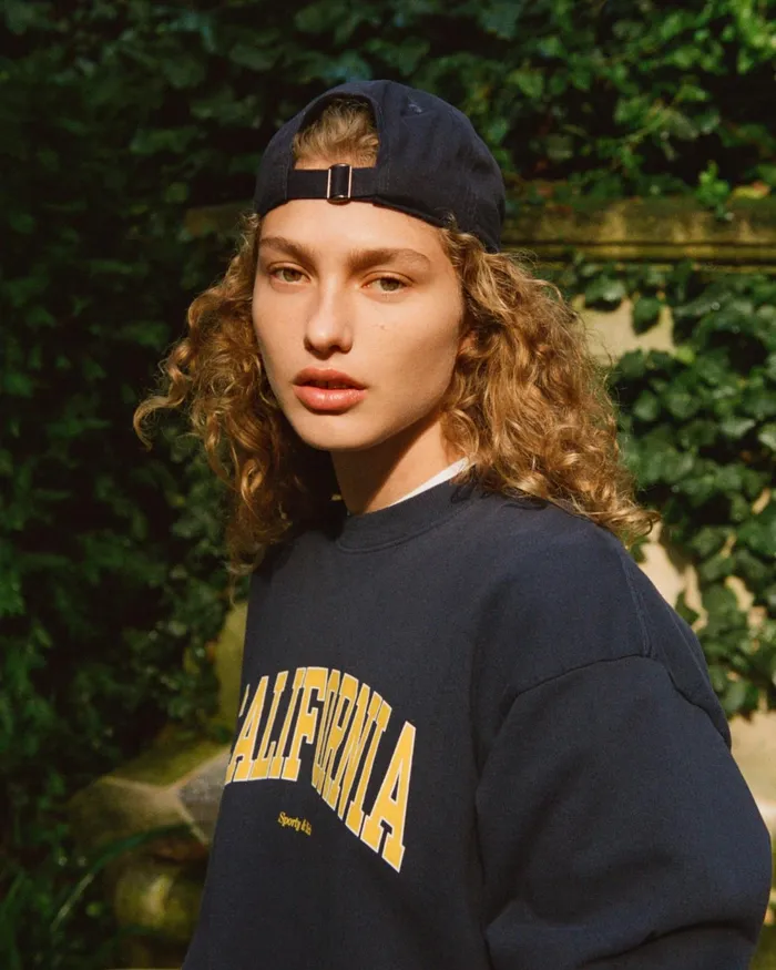 Sweatshirts Men Sporty and Rich California Crewneck 8211 NavyGold
