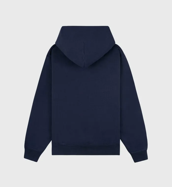 Sweatshirts Men Sporty and Rich Serif Logo Hoodie 8211 NavyWhite