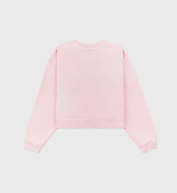 Sweatshirts Women Sporty and Rich California Cropped Crewneck 8211 BalletWhite