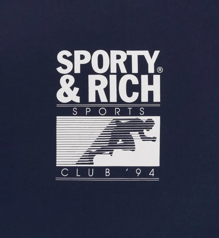 Sweatshirts Women Sporty and Rich Motion Club Crewneck 8211 NavyWhite