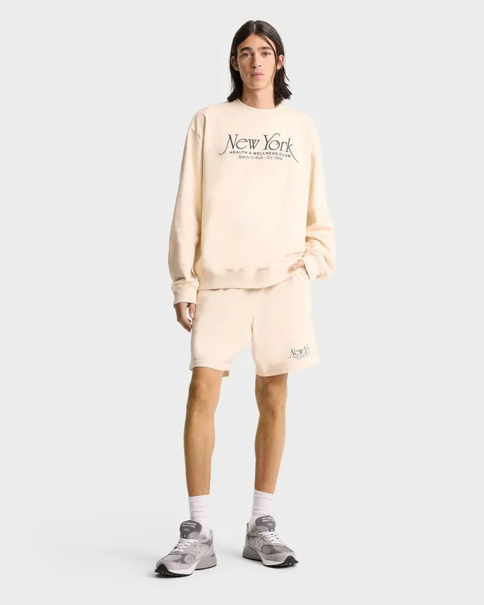 Sweatshirts Women Sporty and Rich NY 94 Crewneck 8211 CreamNavy
