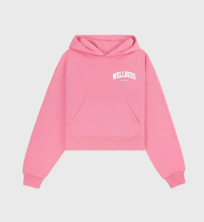 Sweatshirts Women Sporty and Rich Wellness Ivy Cropped Hoodie 8211 CandyWhite