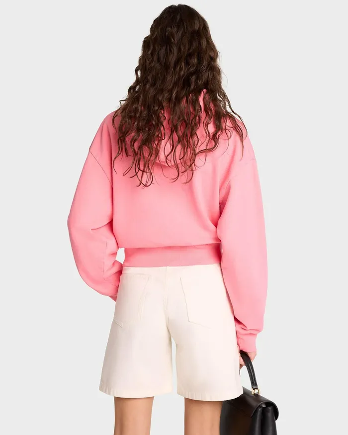 Sweatshirts Women Sporty and Rich Wellness Ivy Cropped Hoodie 8211 CandyWhite