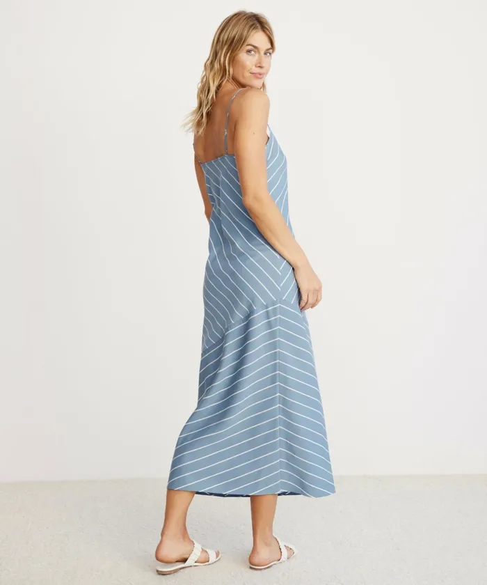 Swim and Beach Women Jenni Kayne Kendall Slip Dress Vintage Blue Stripe