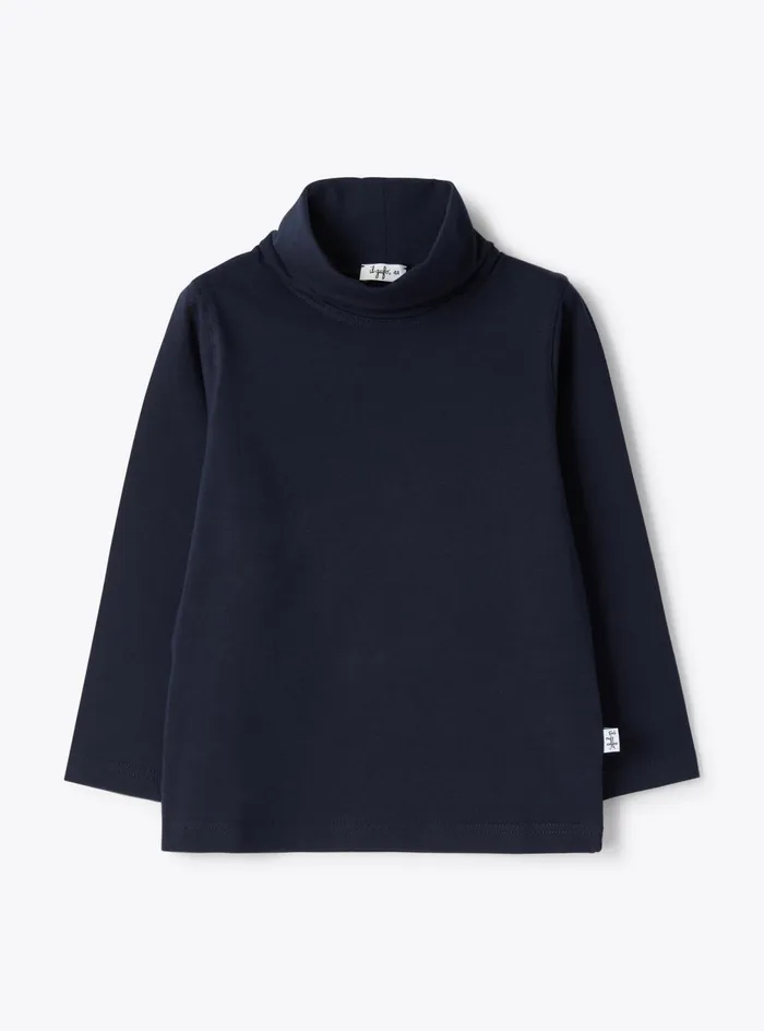 Tshirt And Polo Shirts Boy 216 Il Gufo Navy Jersey Turtleneck Top