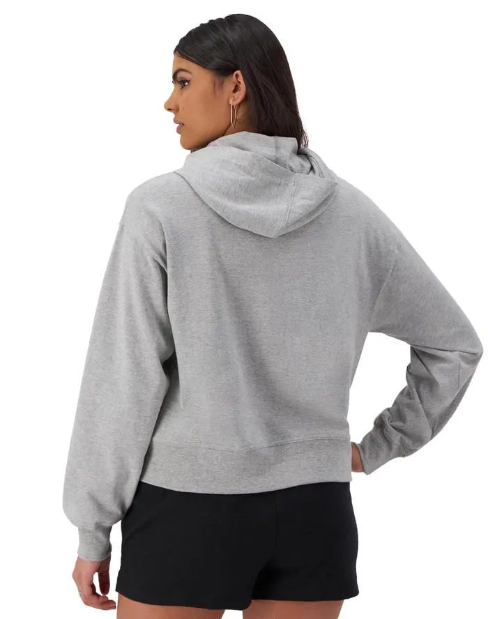 TShirt Hoodie Script Logo Oxford Grey Women Champion Hoodies and Sweatshirts