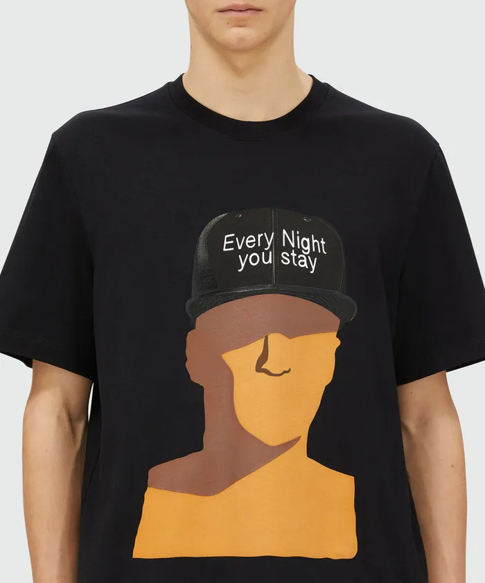 TShirt With 034Every Night You Stay034 Print Men MSGM Tshirts