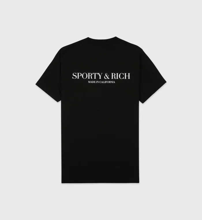 TShirts and Tops Women Sporty and Rich Made In California TShirt 8211 BlackWhite
