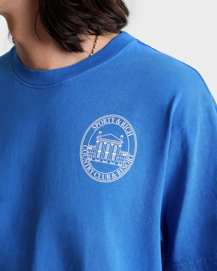 TShirts and Tops Women Sporty and Rich Vendome Resort TShirt 8211 Paris BlueWhite